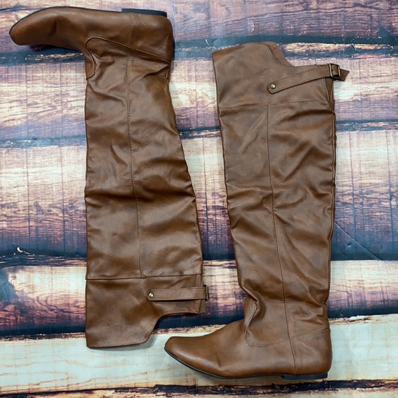 Charlotte Russe Tall Knee a high Boots Brown - Picture 2 of 7